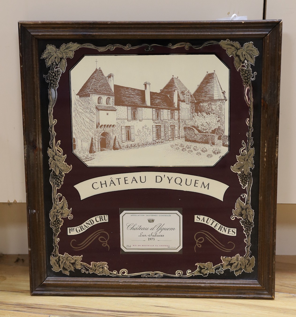 Chateau D'Yquem advertising mirror